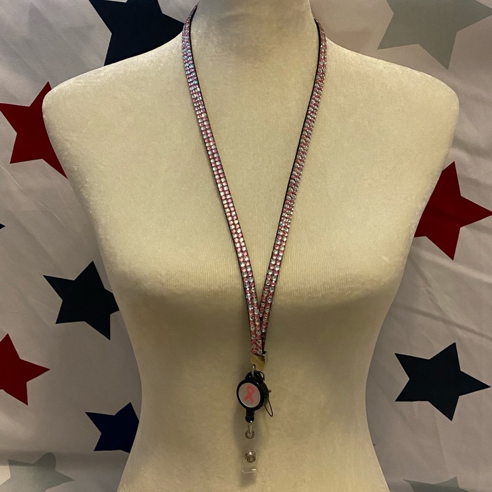 - Breast Cancer Awareness Fashion Lanyard - ID Keys